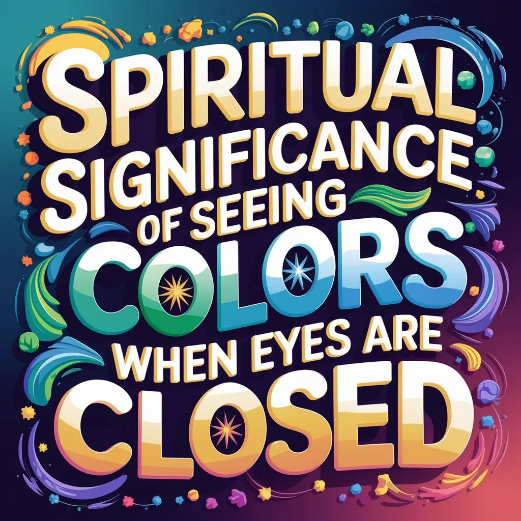 The Spiritual Significance of Seeing Colors When Eyes Are Closed