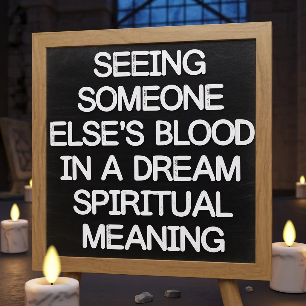 Seeing Someone Else's Blood in a Dream Spiritual Meaning