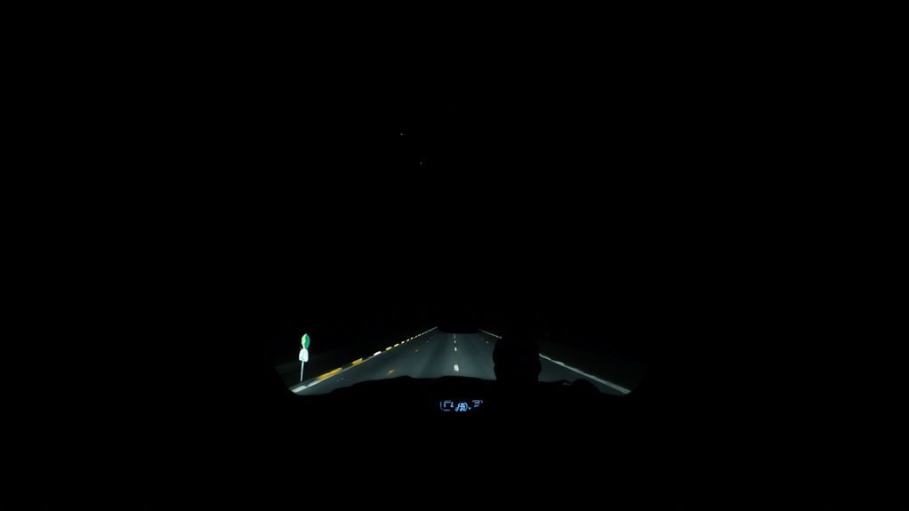 driving through total darkness