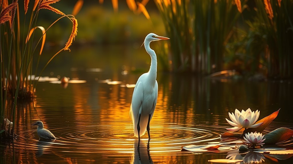 egrets convey spiritual messages